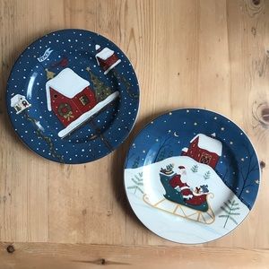 2/$30 Warren Kimble Sakura Casual Oneida HOME FOR THE HOLIDAYS ‘01 8.5” Plate